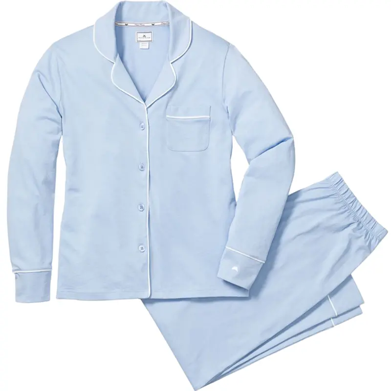 Periwinkle Pima Cotton Women'S Pajama Set 1