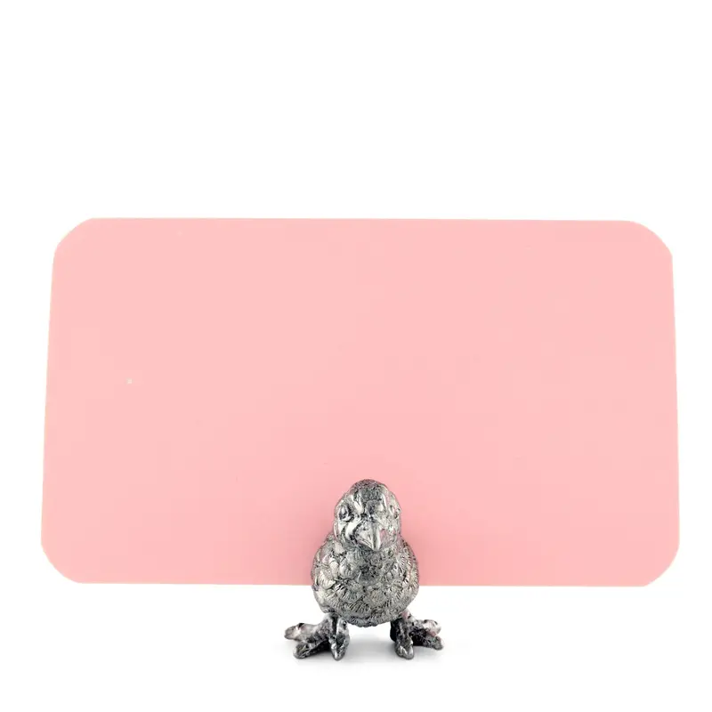 Pewter Songbird Place Card Holder 1