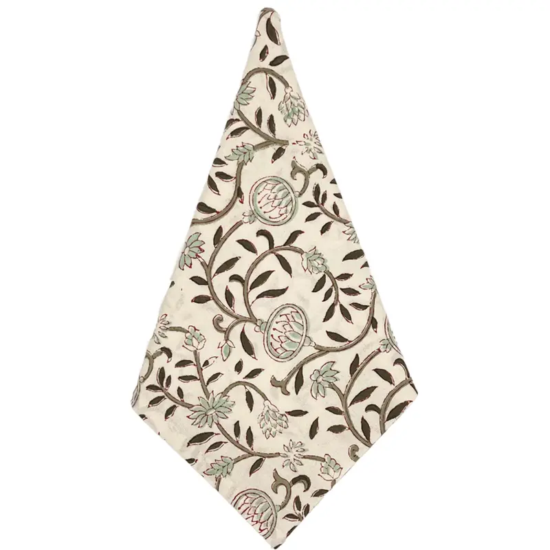 Pink Pomegranate Cabana Print Cotton Napkin Set 1