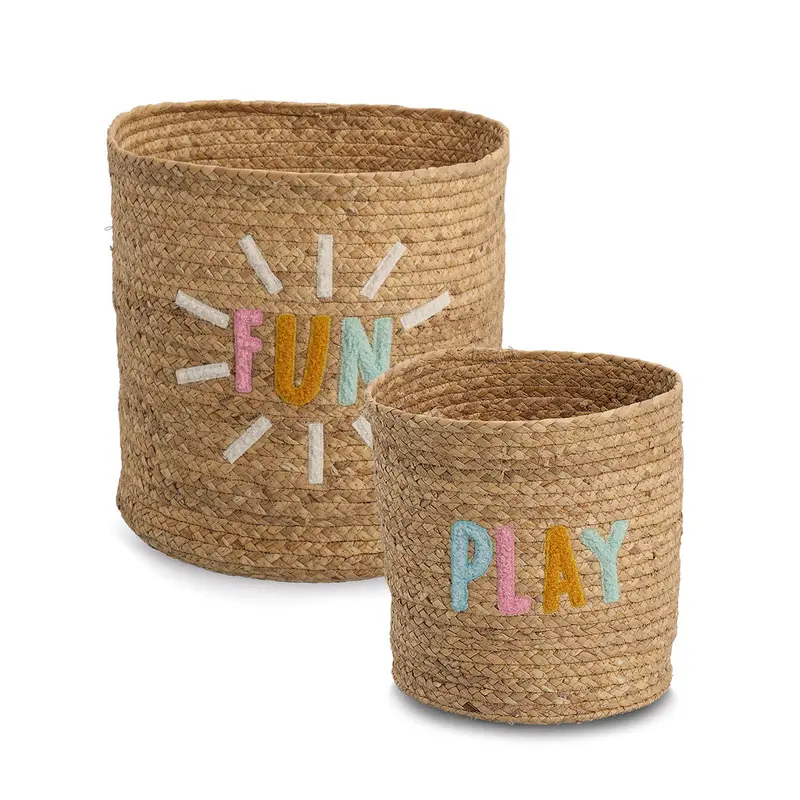'Play' Collection Water Hyacinth Storage Baskets – Multiple Sizes 1