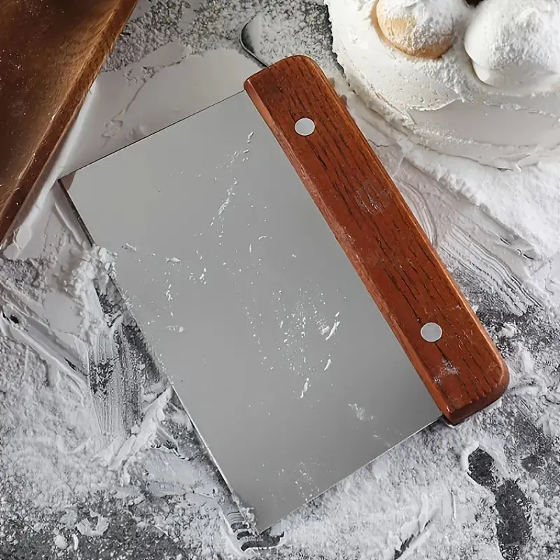 Premium Silicone-Coated Dough Scraper – 15 Cm × 11.5 Cm 1