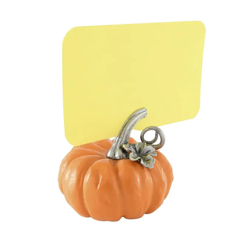 Pumpkin-Shaped Table Place Card Holder 1