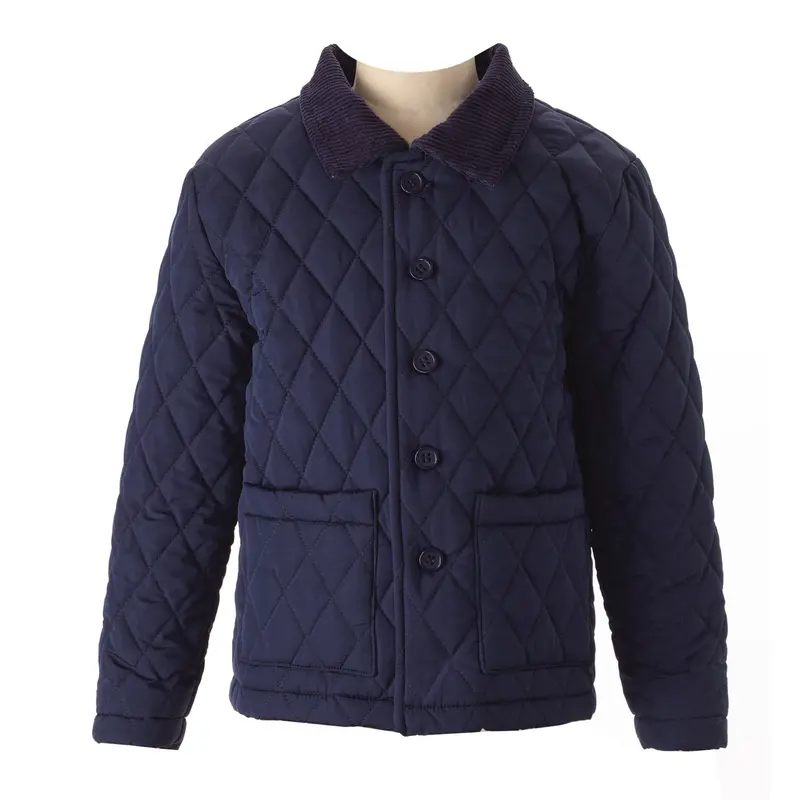 Quilted Navy Lightweight Outerwear Jacket 1