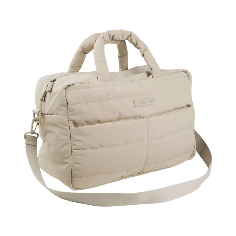 Quilted Sand-Tone Adjustable Changing Bag 1