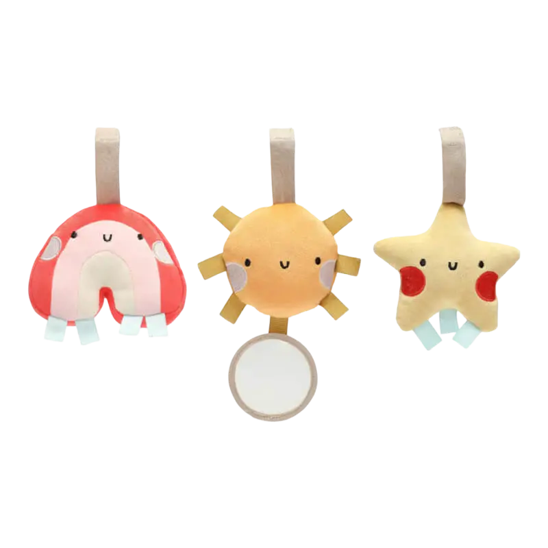 Rainbow Stroller Toy Set – 3-Piece Montessori-Inspired Kit 1