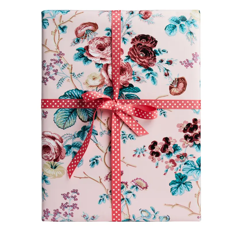 Rose Salisbury Floral Wrapping Paper – Vintage-Inspired Bloom Design 1