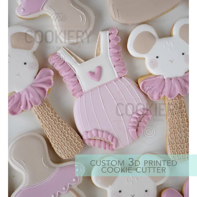 Ruffled Baby Bodysuit Cookie Cutter – 3D Printed Shower Baking Template – Tck32192 1