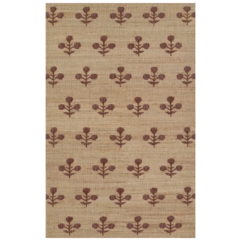 Rust Orchard Bloom Handwoven Wool And Jute Area Rug 1