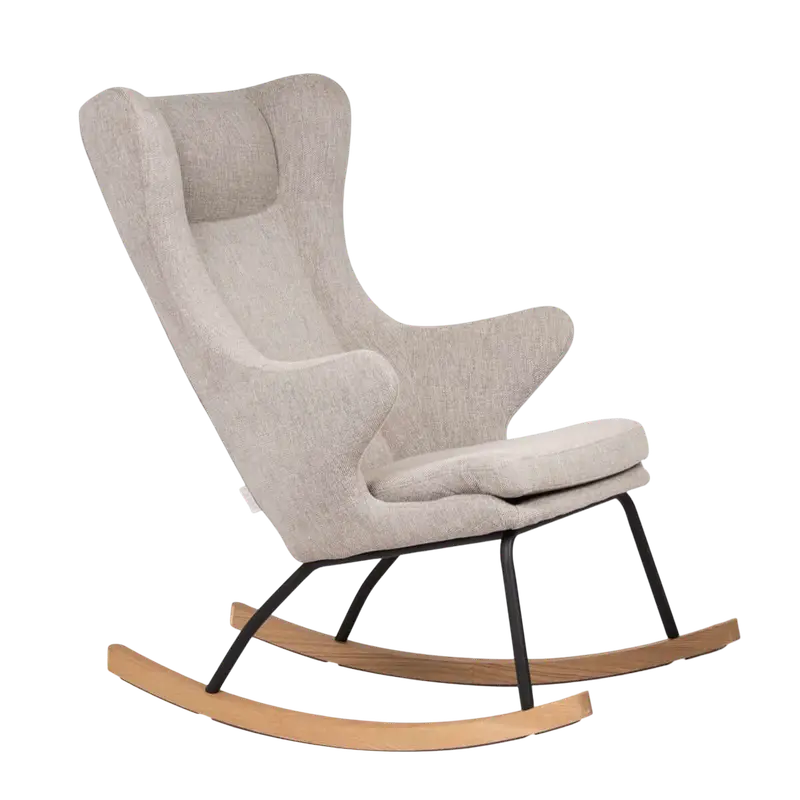 Sand Grey Deluxe Rocking Nursing Chair 1