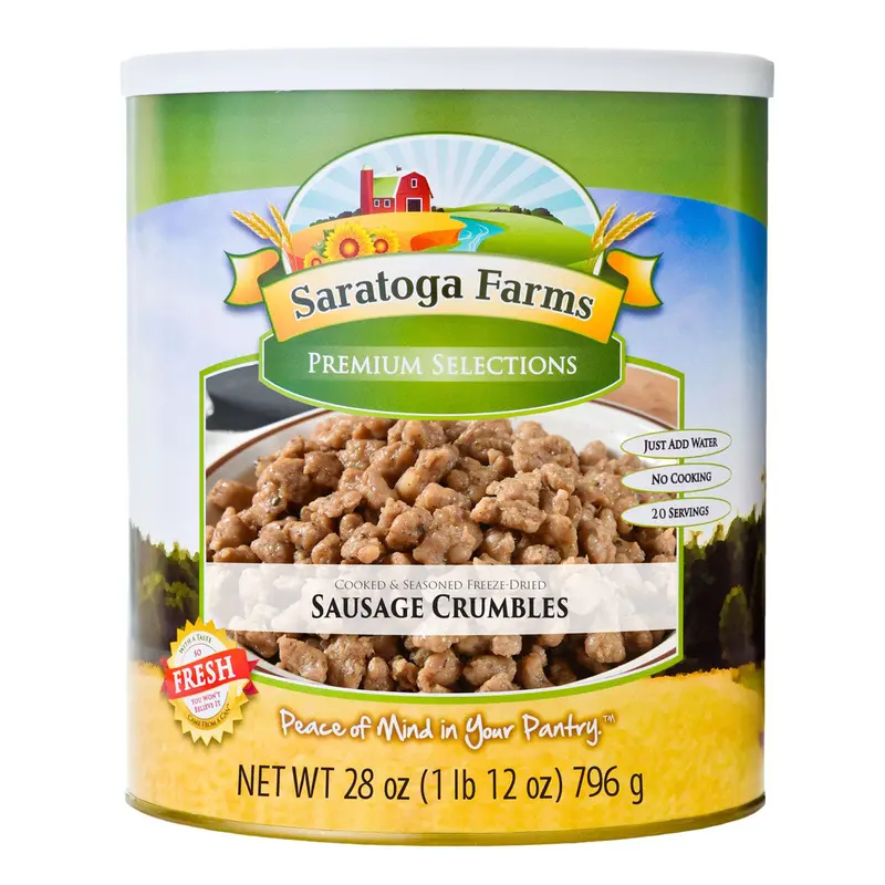 Saratoga Farms Freeze-Dried Seasoned Sausage Crumbles 1