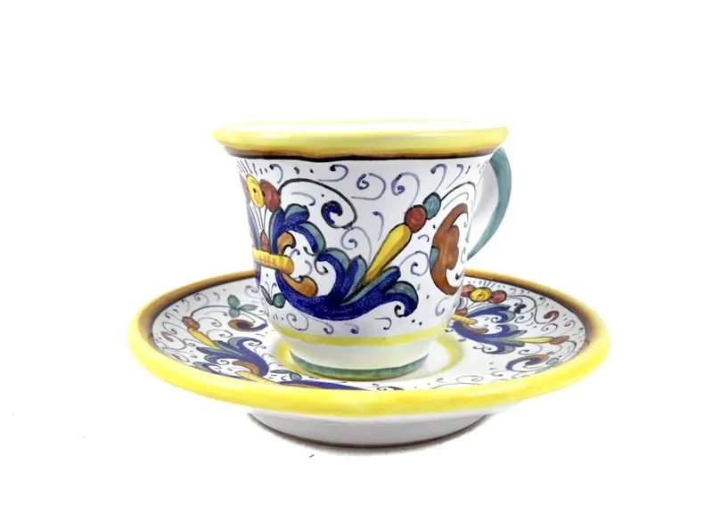 Sberna Deruta Espresso Cup And Saucer Set – Artisan Crafted 1
