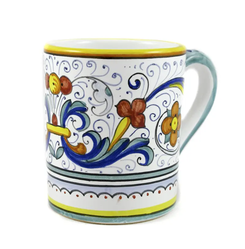 Sberna Deruta Grande Ceramic Mug – Bold Hand-Painted Design 1