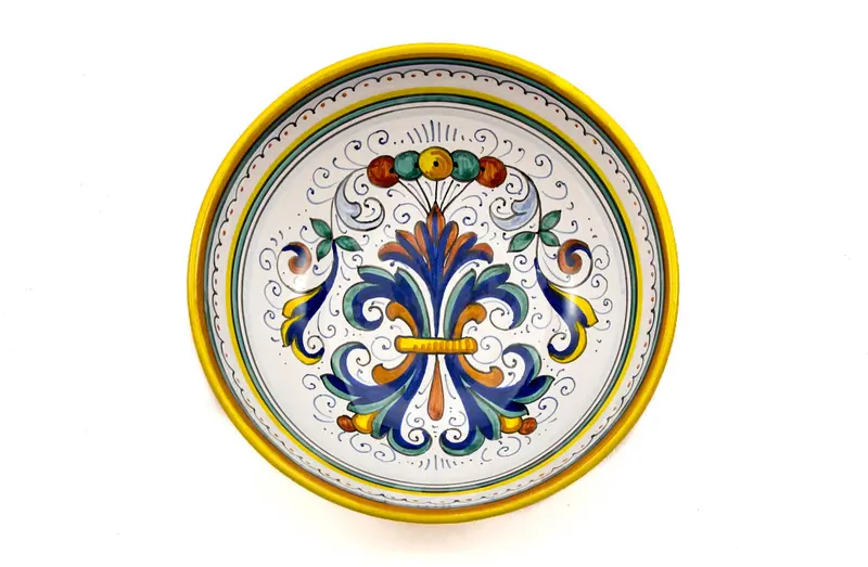 Sberna Deruta Hand-Painted Dessert Bowl – Traditional Tuscan Design 1