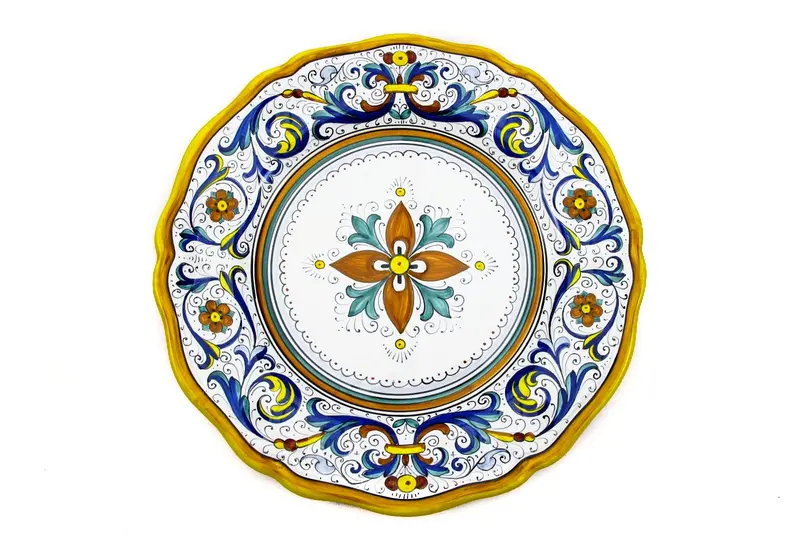 Sberna Deruta Scalloped Ceramic Dinner Plate 1