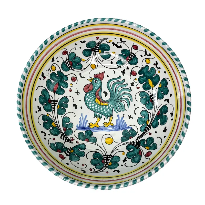 Sberna Gallo Verde 25Cm Deep Ceramic Serving Bowl 1