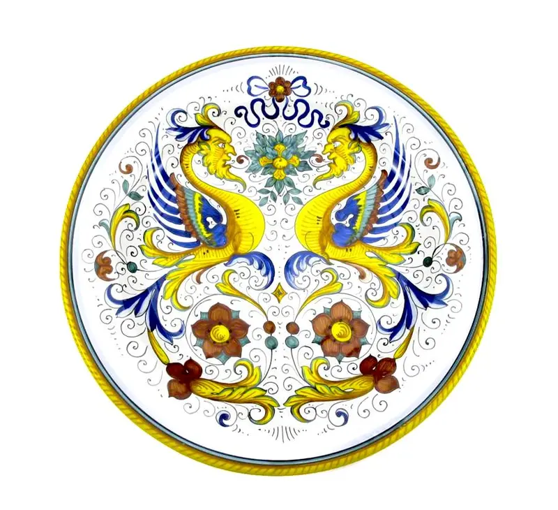 Sberna Raffaellesco 13-Inch Round Platter – Renaissance-Inspired Ceramic Serving Dish 1