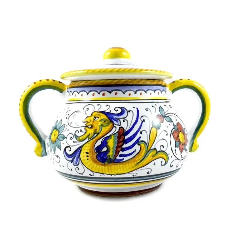 Sberna Raffaellesco Large Sugar Bowl With Lid 1