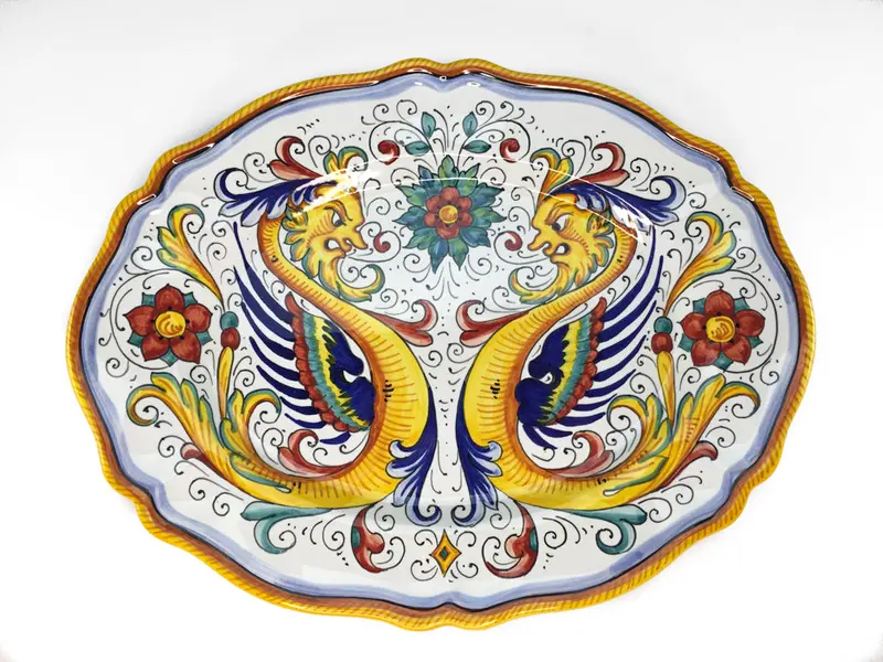 Sberna Raffaellesco Scalloped Oval Dinner Platter – 42 Cm 1