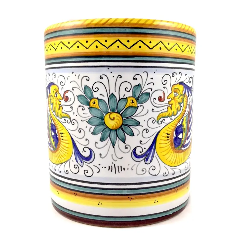 Sberna Raffaellesco Utensil Holder – Ornate Renaissance-Style Ceramic 1