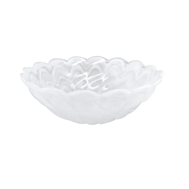 Set Of Four Small Scallop-Rim Alabaster Bowls 1