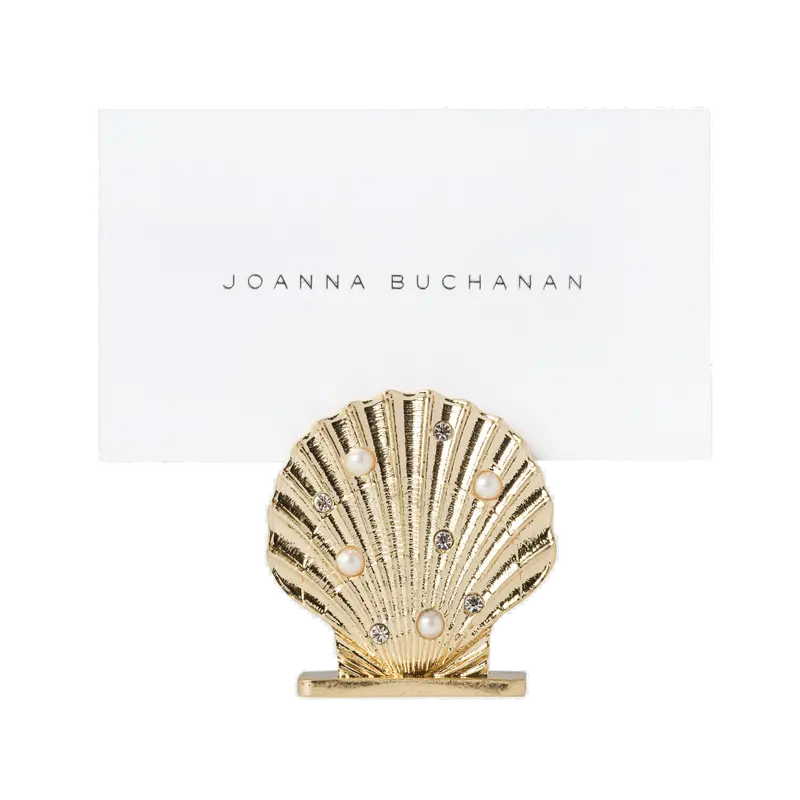 Shell-Shaped Place Card Holders – Set Of Four Seaside Wedding Accents 1