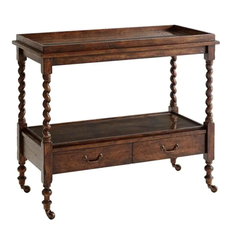 Silas Spiral-Turned Leg Serving Table 1