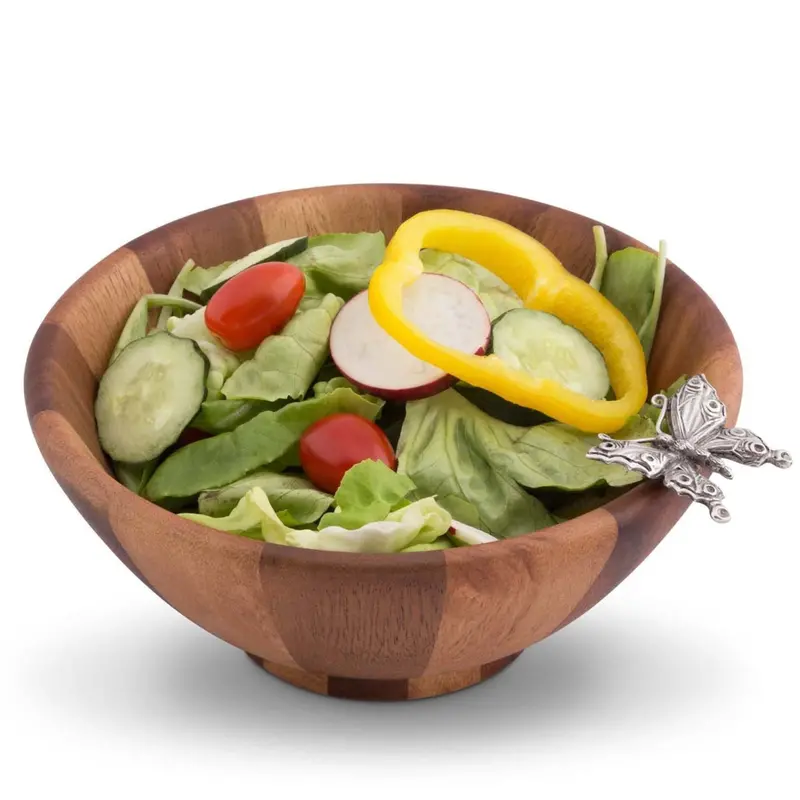 Small Butterfly-Embellished Salad Bowl 1