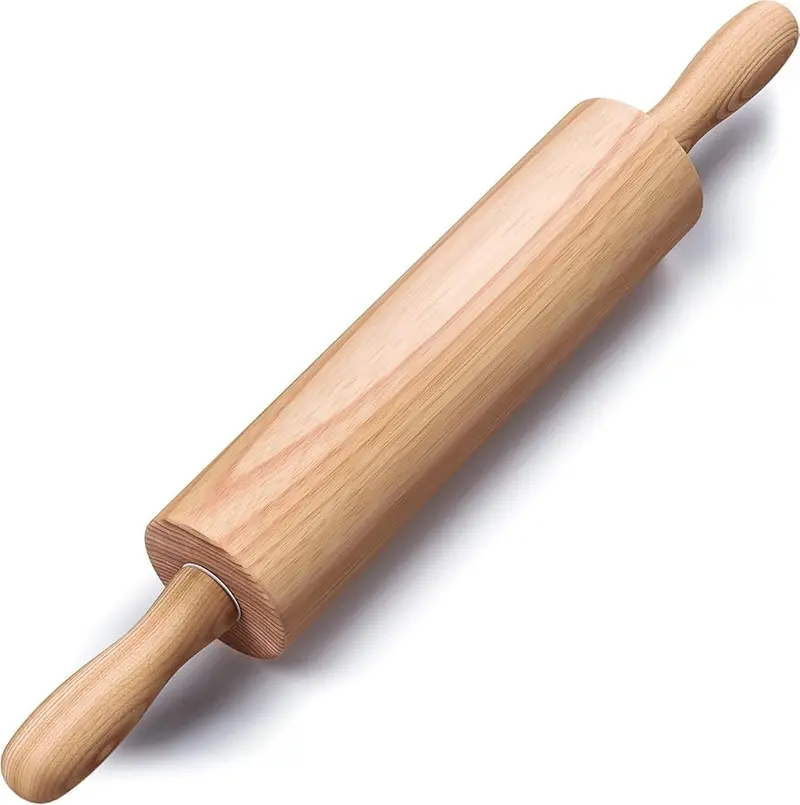 Solid Wood Rolling Pin For Pizza Dough And Pastry Preparation 1