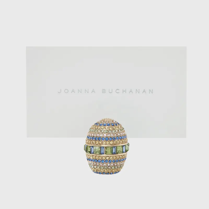 Sparkling Egg-Shaped Place Card Holders – Pair 1