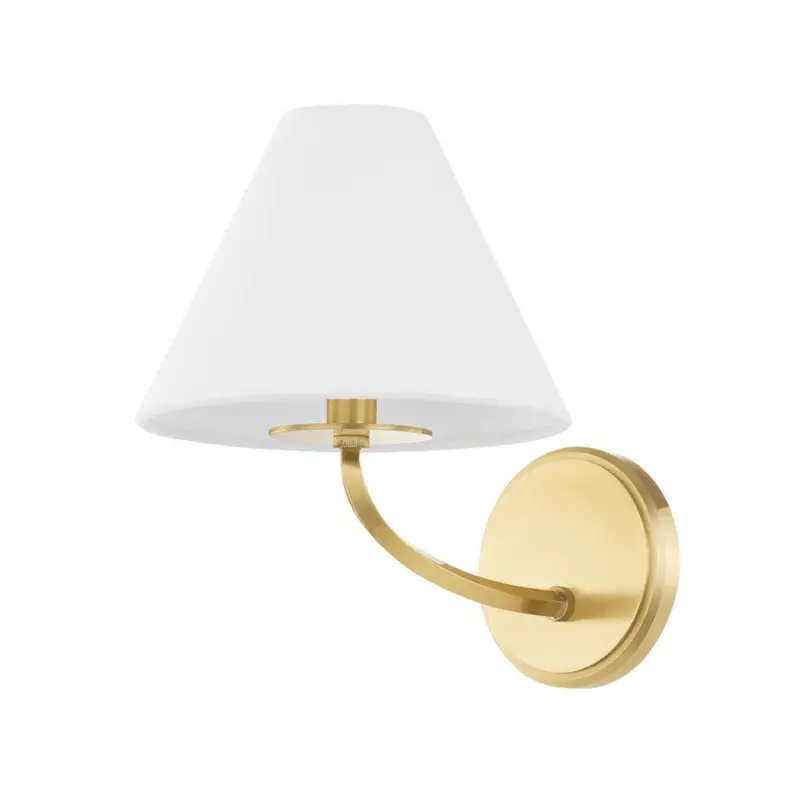 Stacey Wall Sconce In Warm Aged Brass Finish 1