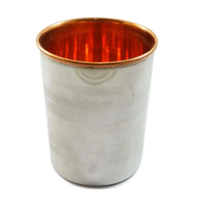 Stainless Steel Copper-Plated Glass Drinking Tumbler – 1 Piece 1
