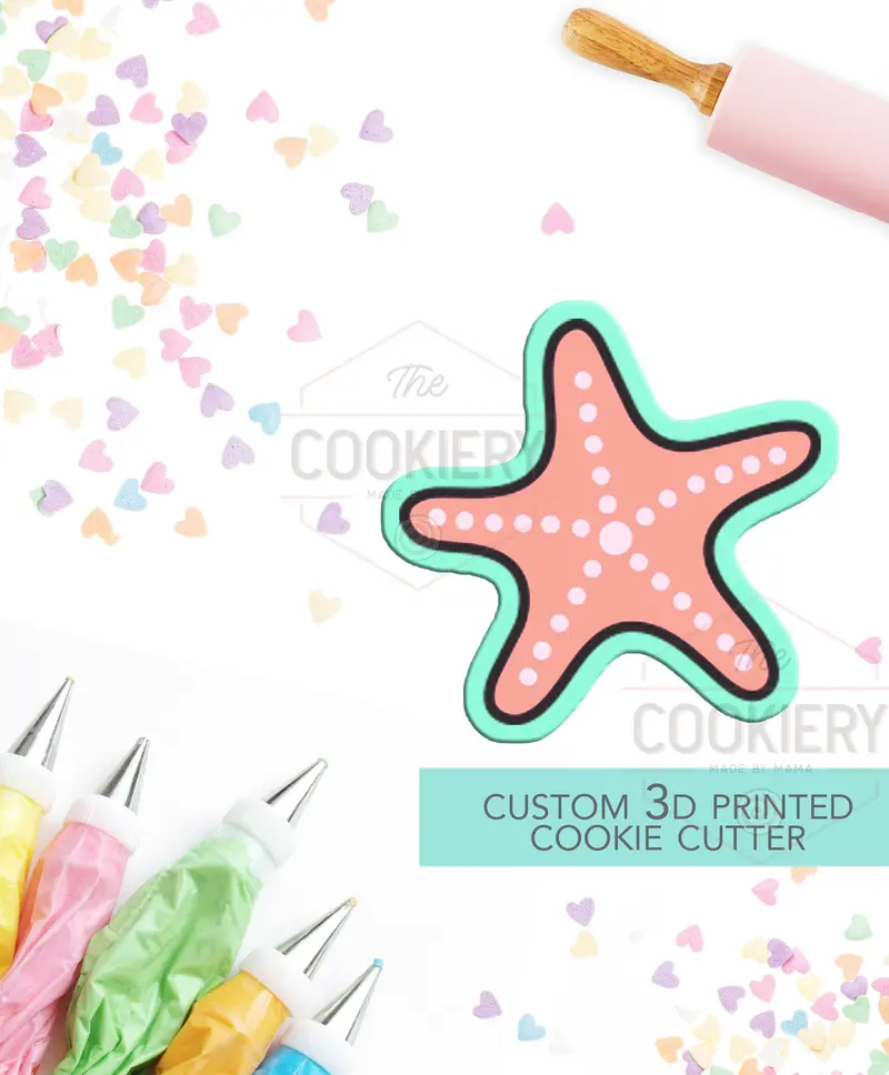 Starfish Cookie Cutter – Ocean-Inspired Sea Life Baking Template – 3D Printed Coastal Design 1