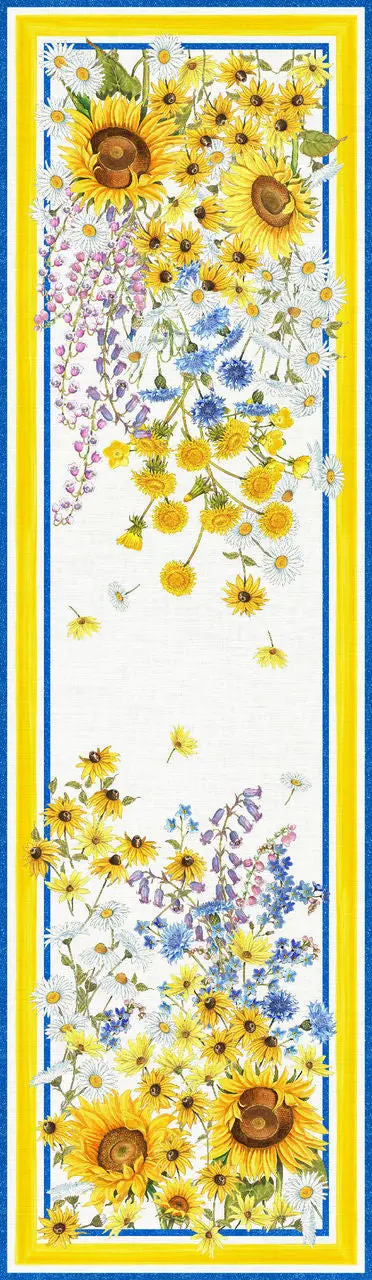 Tessitura Toscana Vibrant Table Runner – ‘Sungarden’ Pattern 1