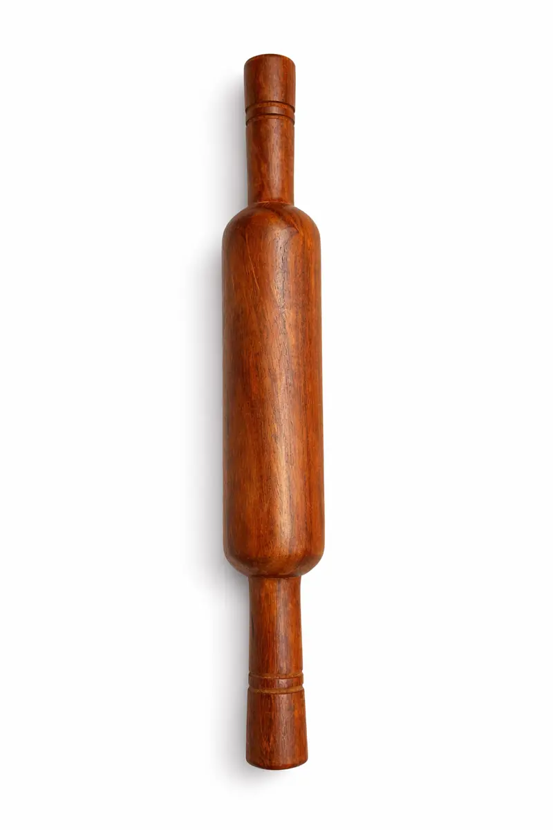 Thick Traditional Belan (Rolling Pin) – 31.5 Cm Wooden Dough Roller 1
