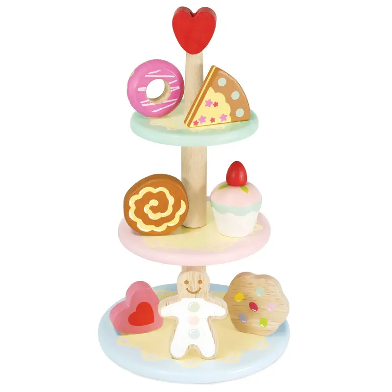 Three-Tier Acrylic And Wood Patisserie Cake Stand 1