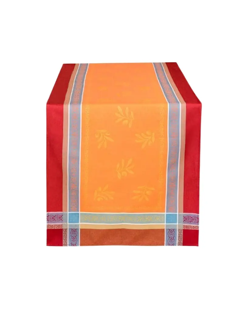 Tissus Toselli Olivia Carmen Table Runner – Elegant Floral Linen Accent 1