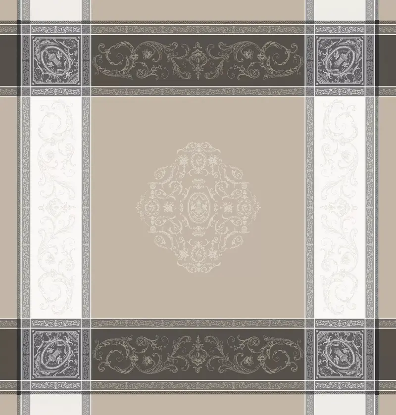 Tissus Toselli Versailles Collection Tablecloth – Two-Color Design 1