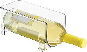 Transparent Fridge Bin With Integrated Wine Rack 1