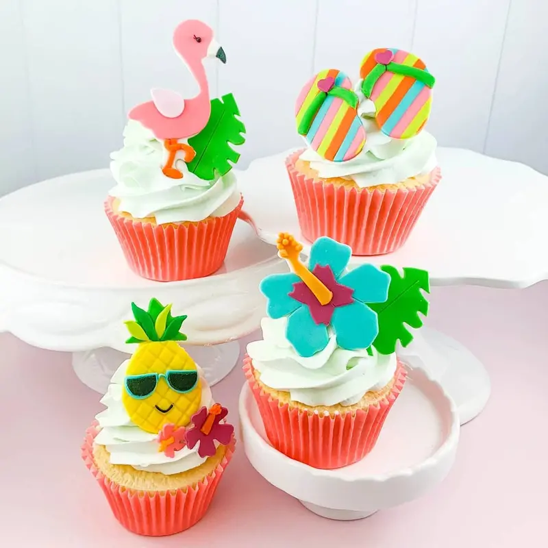 Tropical Theme Cookie And Cupcake Cutter Set 1