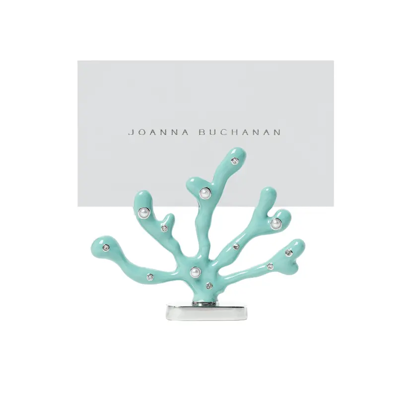 Turquoise Coral Place Card Holders – Set Of 2 1