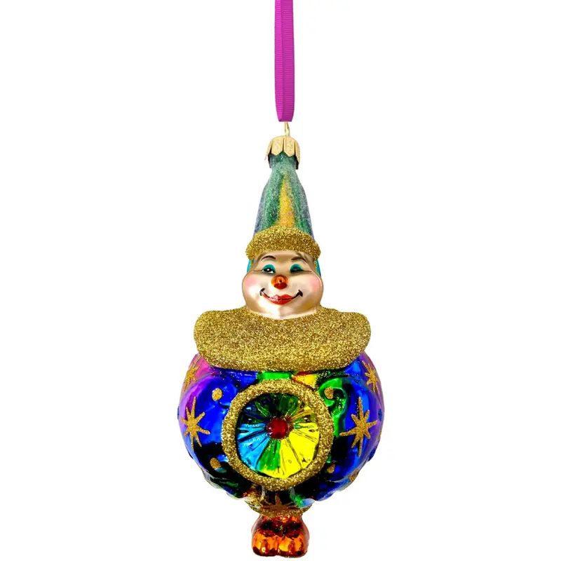 Twinkle Circus Clown–Design Glass Bauble 1