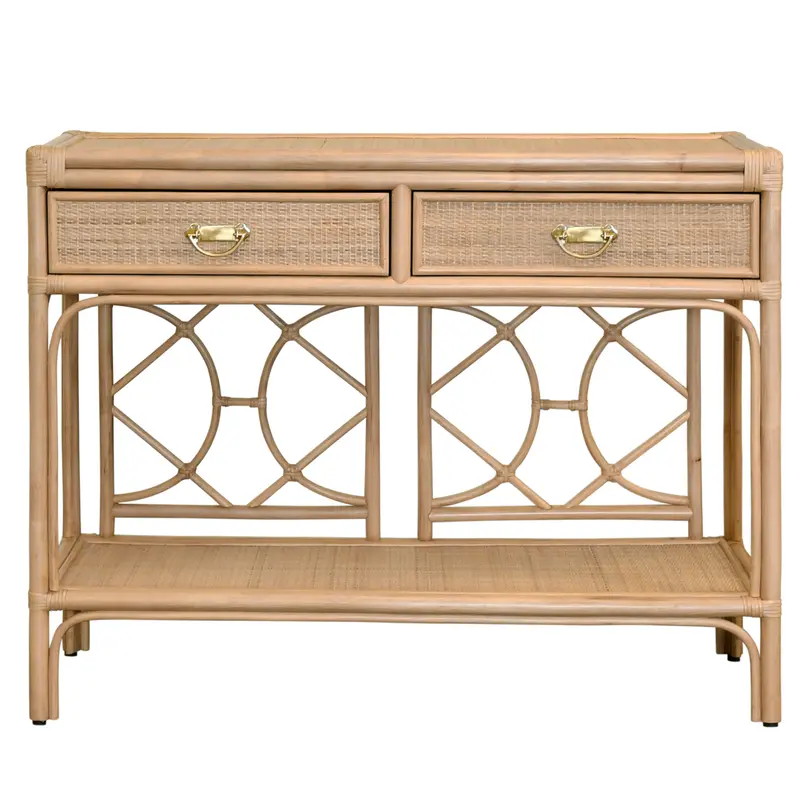 Two-Drawer Console Table With Ornamental Back – Available In Two Finishes 1