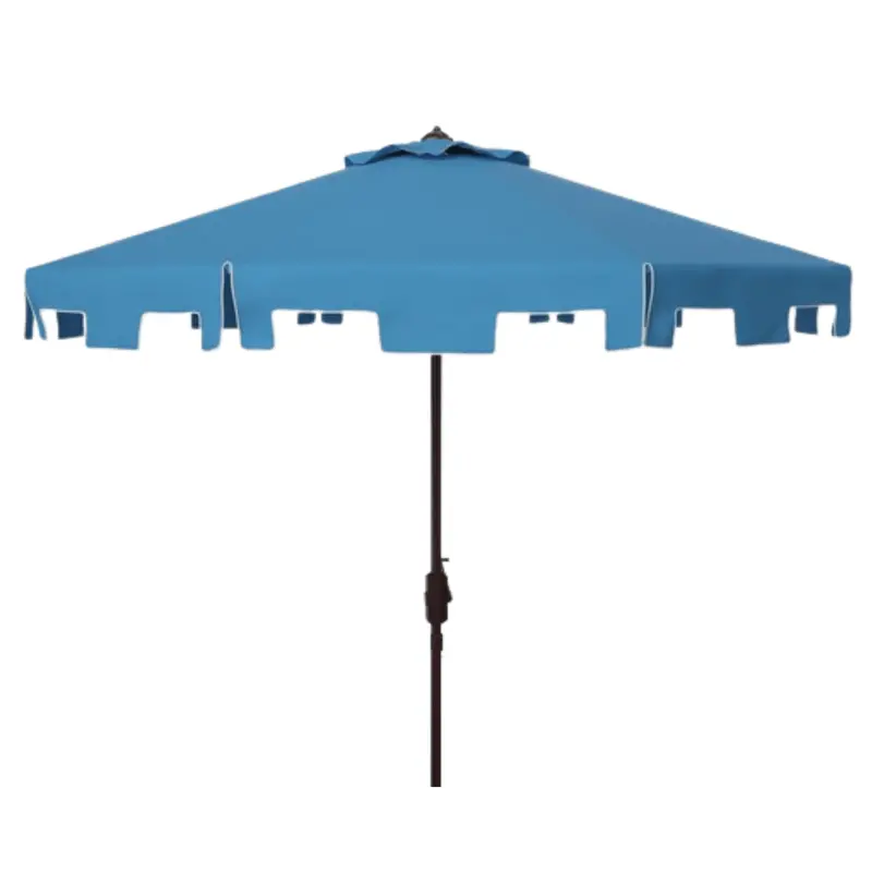 Uv-Resistant Navy 9-Foot Greek Key Crank Patio Market Umbrella 1