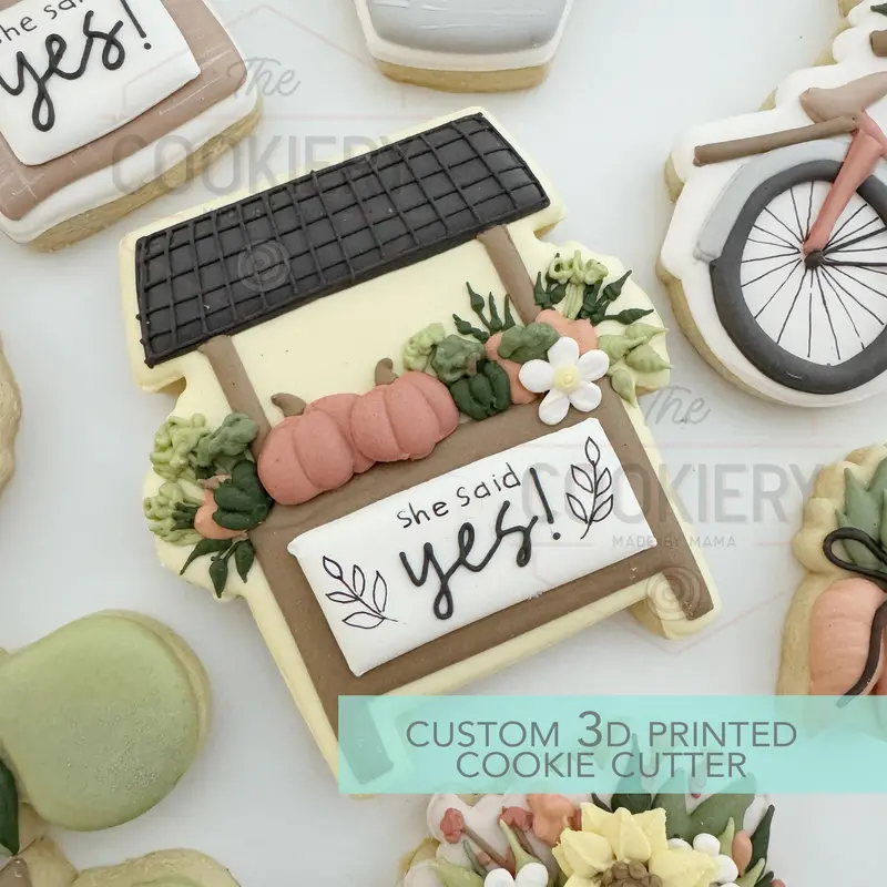 Vegetable Market Stand Cookie Cutter – Whimsical 'She’S Off The Market' Design (3D Printed, Tck26145) 1