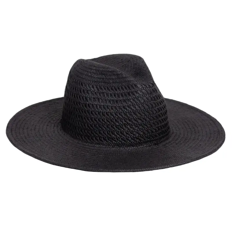 Vented Luxe Packable Hat – Matte Black 1