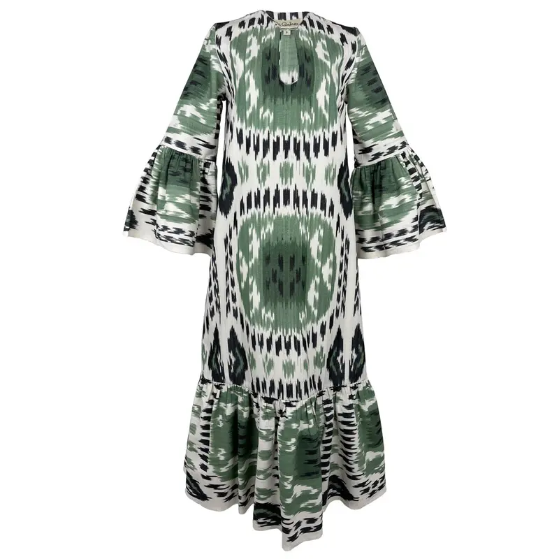 Viento Green Rainbow Maxi Dress 1