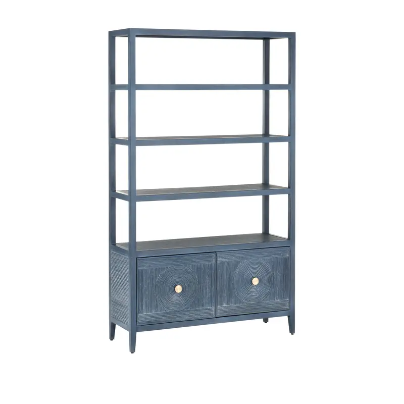 Vintage Navy Santos Open Shelving Unit 1