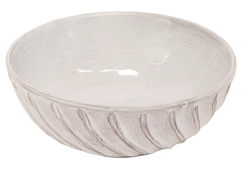 Virginia Casa Galestro Medium 22Cm Round Bowl – Versatile White Stoneware 1