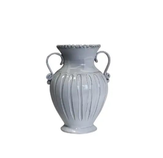 Virginia Casa Galestro Perle Vase With Dual Handles 1
