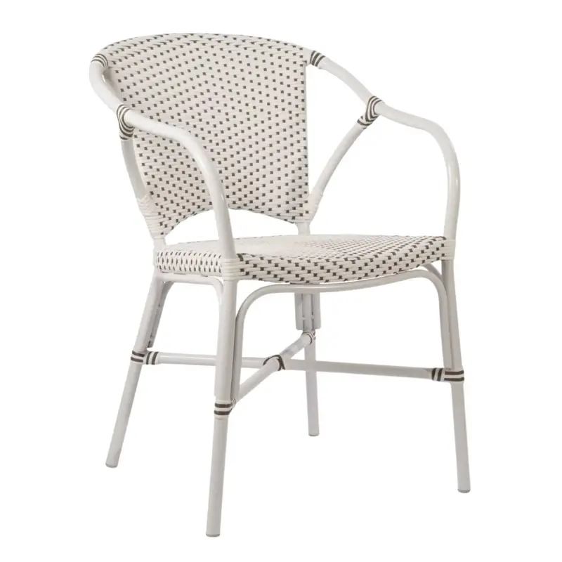 White Alurattan™ Bistro Arm Chair 1
